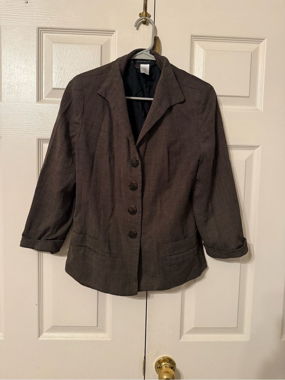 Jones New York Brown Single-Breasted Blazer
